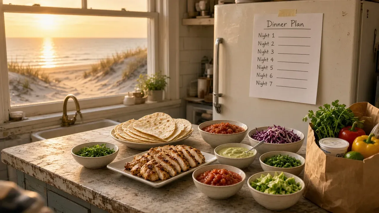 Family Beach Vacation Meal Planning: A Night-by-Night System