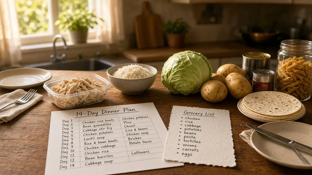 Meal Plan for Two Weeks on a Budget