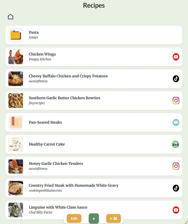 CookBuddy digital cookbook shown on an iPad
